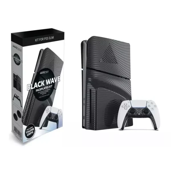Maxx Tech PS5 Slim Faceplate Kit – Black